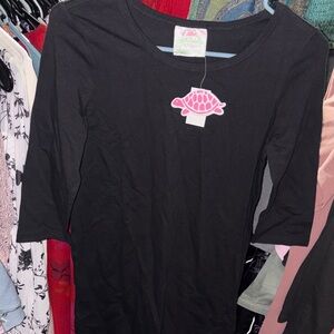 Lolly Wolly Doodle Black Scoop Neck Dress NWT